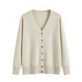 thumbnail image 1 of Dvkptbk Women’s Open Front Cardigan Button Knitted Plus Oversize Cardigan Outwear Spring And Fall V-neck Long Sleeve Cardigan, 1 of 5