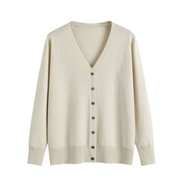 Aqestyerly Cardigan Surdimensionné pour Femme, Chandail Tricoté à Manches Longues de Printemps à Col en V pour Grande Taille, Manteau Décontracté HWRETIE