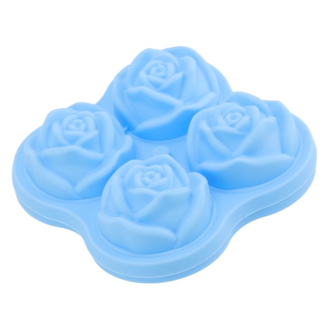 Ice Molds, Rose Ice Tray Silicone 4 Grids Cocktail Ice Molds For Restaurant