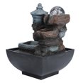 thumbnail image 3 of Fontaine de Bureau Éclairée à DEL, Fontaine de Bureau à DEL, Déco de Bureau Forme Unique Conçue pour le Paysage de Maison et Bureau Décoration Feng Shui Type 9111 Prise UE 220 V, 3 of 8