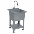 thumbnail image 1 of UTILITYSINKS Plastic 24" Freestanding Compact Workshop Utility Sink, Grey, 1 of 12