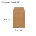 thumbnail image 2 of Unique Bargains 3'' Clear Single Sided Mailing Photos Full Face Window Envelopes, Brown 10 Pack, 2 of 5