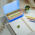 thumbnail image 5 of Dvruxg Plastic Cosmetics Case, Large Capacity Box, Hard Crayon Box Storage with Snap-Tight Lid for Office Supplies(Blue), 5 of 5