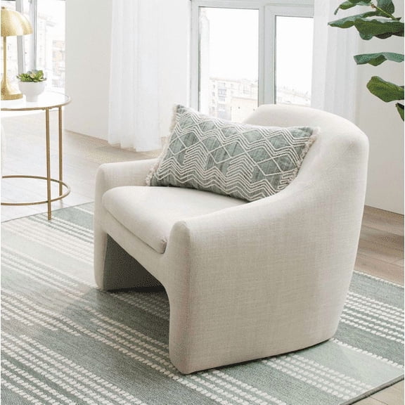 Better Homes & Gardens Emerson curvy accent chair, Cream
