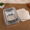 thumbnail image 1 of 10 Pcs Barquette Jetable en Aluminium de Forme Rectangulaire pour Emporter, Contenant Alimentaire, Contenants Jetables en Aluminium avec Couvercles en Aluminium/sans Couvercle, 1 of 9