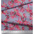 thumbnail image 2 of Soimoi Polyester Crepe Fabric Wildflower Floral Printed Fabric 1 Yard 42 Inch Wide, 2 of 3