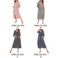 thumbnail image 4 of yingyy 1/2/3 Polyester Robe de Nuit pour Femmes Décontractée de Remplacement Col Rond Manches Longues Double Poche Respirante Peignoir de Maison Vêtement de Nuit Bleu Foncé L 1 Pce, 4 of 6