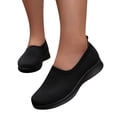 thumbnail image 3 of XIAQUJ Slip on Breathe Mesh Walking Shoes Women Fashion Sneakers Comfort Flat Loafers Women's Fashion Sneakers Black 8.5(41), 3 of 9