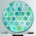 thumbnail image 3 of Designart 'cercle Bleu Naturel' Art Mural Géométrique en Métal, 3 of 3