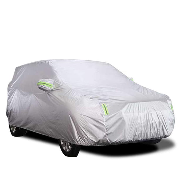 Housse de Voiture Complète pour Berline avec Bande Réfléchissante Protection Solaire Anti-Poussière Résistant aux Rayures Universel L