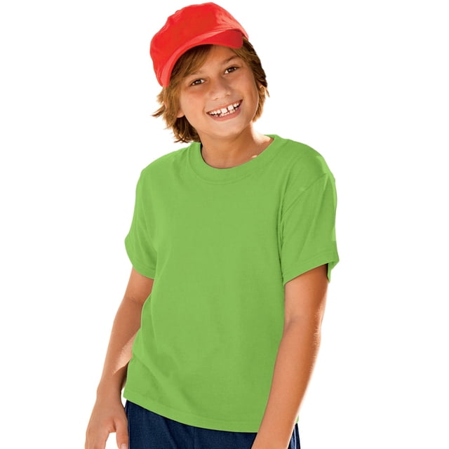 Hanes Garçon ComfortBlend EcoSmart Col Ras du Cou, s, Lime