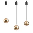 thumbnail image 1 of FSLiving 8W H-Type Track Pendant Light Retractable Lift Droplight with Aluminum Glass Shade 3500K LED Spotlight Indoor Island Light Adjustable Length for Resturant Kitchen,Gold - 3 Lights, 1 of 9