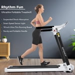 Tapis compacts portatifs;Électric motorisé 3.5HP;14KM/H;Gym motorisé de la machine à rouler moyenne 330lbs;Pliable pour la gym de fitness à domicile Exercise Jogging Walking;Bluetooth Speaker APP FITIME