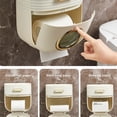 thumbnail image 4 of Weekly Deals! Gspmoly Toilet Tissue Holders Bathroom Tissue Box Toilet Paper Box Wall Hanging Bathroom Watertight Punch- Toilet Paper Roll Storage Rack Weekly Deals, 4 of 8