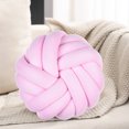 thumbnail image 3 of YAOMOBB Handmade Throw Pillows Breathable Knot Pillow Ball Round Handmade Throw Pillows with Braided Design, 3 of 7