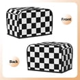 thumbnail image 3 of Toaster Cover 2 Slice Black and White Checkered Dustproof Bread Maker Cover Fingerprint Bakeware Protection Wide Slot Toaster Bag Reusable Kitchen Small Appliance Cover TC278, 3 of 6