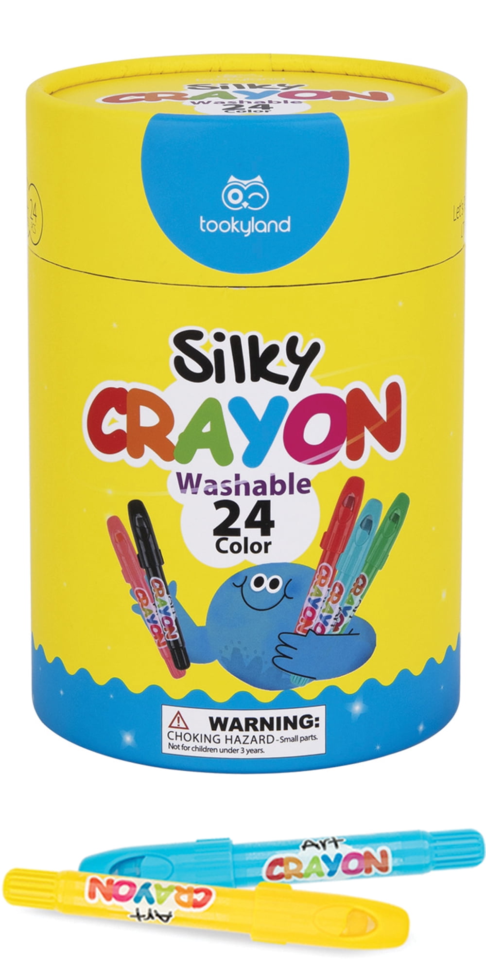 TOOKYLAND Washable Gel Crayons - Silky Twist Up Non-Toxic Crayons for Kids