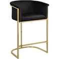 thumbnail image 1 of Meridian Furniture Donatella Black Velvet Stool, 1 of 5