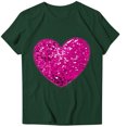 thumbnail image 2 of TIMIFIS T-Shirts pour Femmes de la Saint-Valentin Été Décontracté Manches Courtes Col Rond T-Shirts Mode T-Shirt Imprimé Cœur d'Amour, 2 of 4