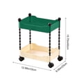thumbnail image 4 of Bowayaoa 2 Tier Snack Cart on Wheels, Multifunctional Mobile Storage Rack with Lockable Casters for Living Room, Kitchen, Bathroom, Fruit and Baby Bookcase Organizer, 4 of 7