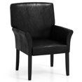 thumbnail image 1 of Costway Chaise Exécutive en Cuir PU pour Invités, Chaise de Réception avec Accoudoirs Latéraux Rembourrée, 1 of 8