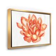 thumbnail image 2 of Designart Détail Vintage d'un Lotus Orange ART MURAL À CADRE FLOTTÉ, 2 of 4