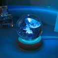 thumbnail image 3 of MesaSe 3d Glowing Crystal Ball Night Light Ornament Creative Coloful Night Scene Lamp With Base For Home Decor Gift, 3 of 9