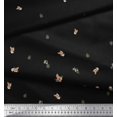 thumbnail image 3 of Soimoi Satin Silk Fabric Leaves & Flower Panel Decor Fabric Printed Yard 42 Inch Wide, 3 of 3