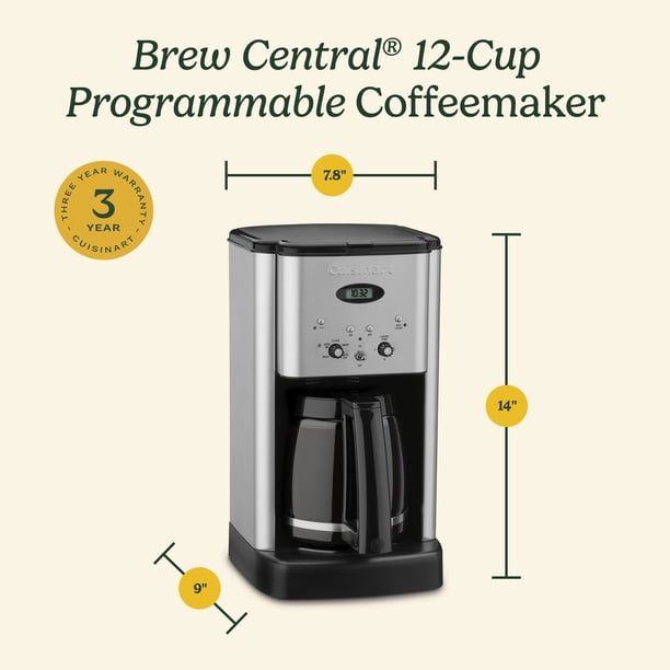 Cuisinart 12カップ ステンレス製 プログラマブル コーヒーメーカー Cuisinart Stainless Steel Brew Central 12-Cup Programmable Coffee