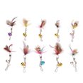 thumbnail image 4 of Cat Pole Replacement Feather, Easy Installation Bright Colors Replacement Feather Interactive 10Pcs With Bell Pin Hook For Cat Teaser Wands, 4 of 8