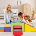 thumbnail image 2 of Costway 6 PCS Multi-color Climb and Crawl Activity Playset with Tunnel Slide Stairs & Ramp, 2 of 10