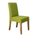 thumbnail image 2 of 1pcs Stretch Solid Diamond Lattice Dining Chair Cover Slipcover Removable Washable Short Dining Chair Protector Seat Solid Slipcovers for Hotel Dining Green, 2 of 7