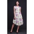 thumbnail image 2 of Bimba Robe d'Été Sans Manches à Col Rond pour Femmes, Imprimée Florale Feuilles Violettes/lilas et Pivoine, Tenue Décontractée-Petit, 2 of 6