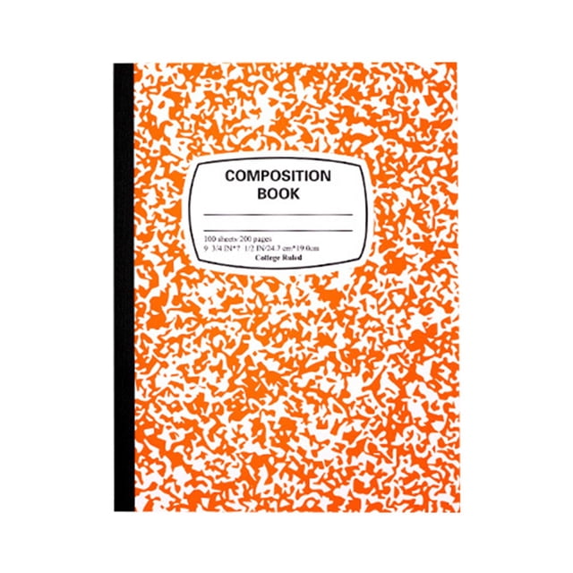 ZTTD 1 Pack Composition Notebook Wide Ruled Bulk, 200 Pages (100 Sheets), 9-3/4 x 7-1/2", Hard Cover Wide Ruled Notebook Bulk, Marble Composition Notebooks, Bulk S-chool Notebooks