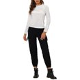 thumbnail image 2 of INSPIRE CHIC T-Shirts en Velours pour Femmes Col Rond Manches Longues Décontracté L Blanc, 2 of 7