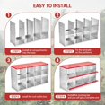 thumbnail image 4 of QinaQin 8-Compartment Galvanized Steel Chicken Nesting Box Featuring Hole Perch and Dot Ventilation Red No Cover, 4 of 7