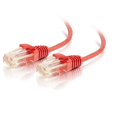 thumbnail image 1 of Câble de Patch Réseau Ethernet Mince Sans Accroc Non Blindé Cat6 3 Pi - Rouge, 1 of 1