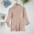 thumbnail image 5 of Yuyuzo Sweaters for Women Long Sleeve Turtlenecks Ribbed Knit Comfy Slim Fitted Basic Pullover Tops, 5 of 5