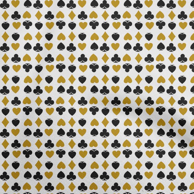 oneOone Polyester Spandex Olive Green Fabric Poker Card Sewing Craft Projects Fabric Prints By Yard 56 Inch Wide