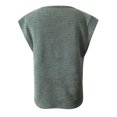 thumbnail image 3 of Womens Tops Dressy Casual Cap Sleeve Asymmetrical V Neck Work Shirts Blouses, 3 of 4