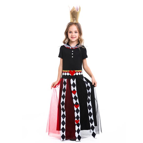 Girls' Halloween Poker Costume Suitable for 8 13 Years Old