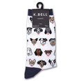 thumbnail image 1 of K. Bell Womens Cotton Blend Crew Socks, 9-11, White, 1 of 1