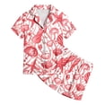 thumbnail image 4 of MIASHUI Ensemble de Pyjamas pour Filles Ensemble Deux Pièces Imprimé Graphique Garçons Chemise de Nuit à Manches Courtes, Rose, 12-13 Ans, 4 of 4