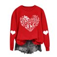 thumbnail image 2 of Meichang Sweat-Shirt Femme Saint-Valentin Graphique Cœur Amour Décontracté Col Rond Manches Longues Coupe Ample Saint-Valentin, 2 of 6