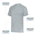 thumbnail image 3 of Augusta sportswear Boy's Attain Wicking Two Button Baseball Jersey, 3 of 6
