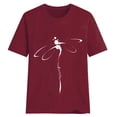 thumbnail image 3 of 2025 Femmes Décontracté Imprimé Femmes Hauts Spandex Chemise Col Rond Manches Courtes Chemises de Travail pour Femmes T-Shirt Hauts, 3 of 3
