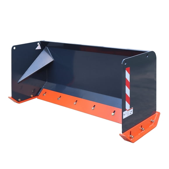 Pousse-neige à Glissière de 5 Pieds avec Bord de Coupe en Acier Remplaçable, Chaussures Pivotantes Résistantes à l'Usure, Orthèses Latérales, 30-70 HP, TMG-SP05