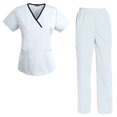 thumbnail image 1 of Women's Scrubs Set Scrub Top and Pants Scrubs Set, 1 of 3