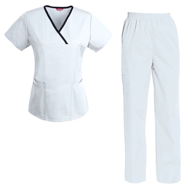 Women's Scrubs Set Scrub Top and Pants Scrubs Set