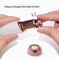 thumbnail image 3 of DAMAIE Facial Hair Remover Replacement Blade Heads, 18K Rose Gold Plated Replacement Heads 3pcs, 3 of 6